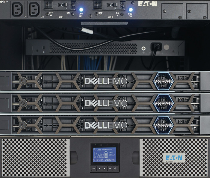 Eaton ensures continuity and protects Dell EMC VxRail from power disturbances